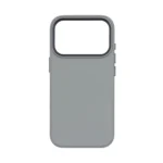 Grey Medical-Grade PU Leather case for iPhone 17 Pro Max with Aluminum Bezel.