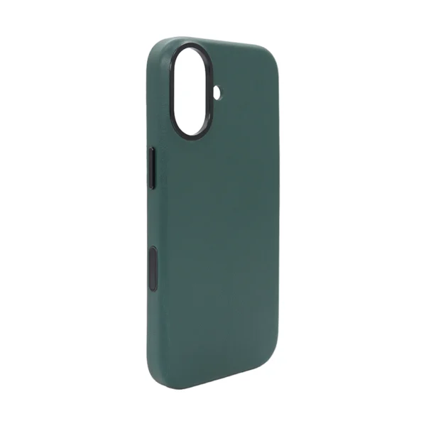 Nappa Cow Leather Case for iPhone 16 in Dark Green