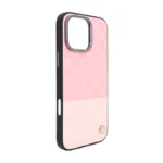 Pink Checkered Spliced Flocked Leather MagSafe Case for iPhone 16 - 图片 4
