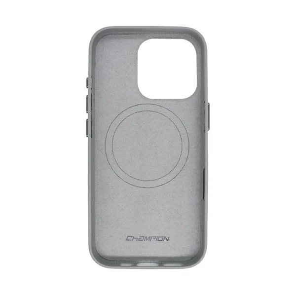 Grey Silicone Leather MagSafe Case for iPhone 16
