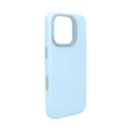 Sky Blue Silicone-Coated PU Leather Stash Stand Case for iPhone 16 - 图片 4