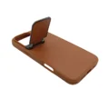Saddle Brown Leather Kickstand Case for iPhone 16 Pro Max - 图片 5