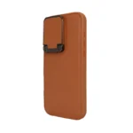 Saddle Brown Leather Kickstand Case for iPhone 16 Pro Max - 图片 3