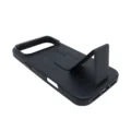 Black Silicone Leather Flush Stand Case for iPhone 17 Pro Max - 图片 5