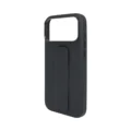 Black Silicone Leather Flush Stand Case for iPhone 17 Pro Max - 图片 3