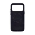 Black Silicone Leather Flush Stand Case for iPhone 17 Pro Max - 图片 2