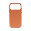 Brown Microfiber PU case for iPhone 17 Pro Max showing Litchi texture.