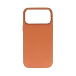 Brown Microfiber PU case for iPhone 17 Pro Max showing Litchi texture.