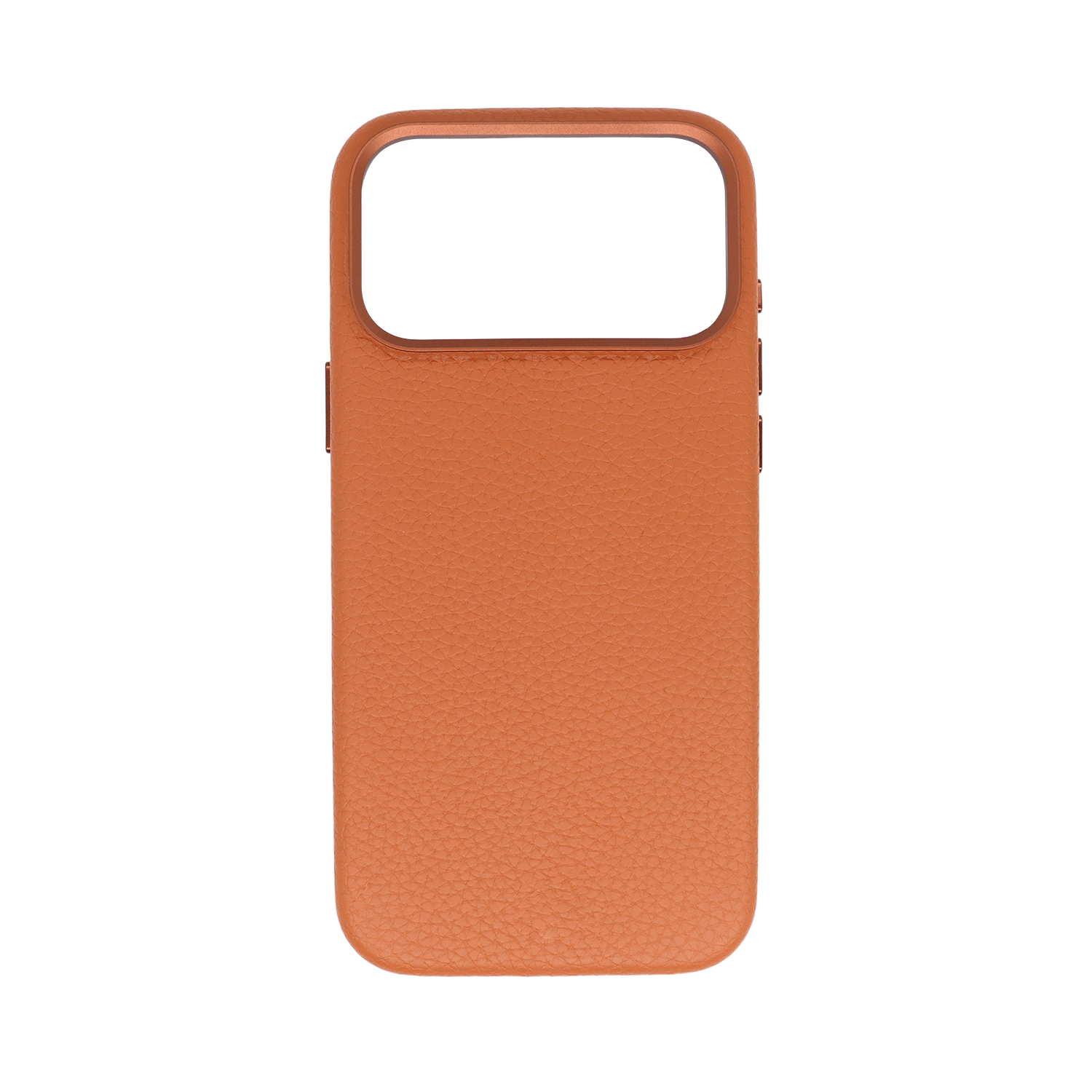 Brown Microfiber PU case for iPhone 17 Pro Max showing Litchi texture.