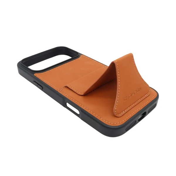 Cowhide Origami Stand Case for iPhone 17 Pro Max