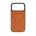 Vintage Cowhide Leather case for iPhone 17 Pro Max featuring Functional Stitching and Edge-folding craftsmanship.