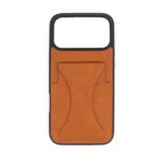 Vintage Cowhide Leather case for iPhone 17 Pro Max featuring Functional Stitching and Edge-folding craftsmanship.