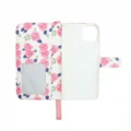 Pink Floral Leather Wallet Case for iPhone 15 Pro Max with Lanyard - 图片 3
