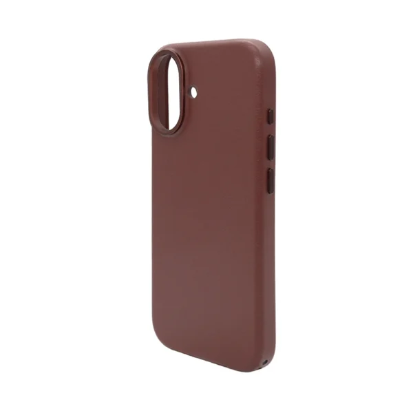 Deep Brown Bio-Based Cactus Leather MagSafe Case for iPhone 16