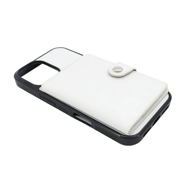 Silicone Vegan Leather Detachable Wallet Case for iPhone 16