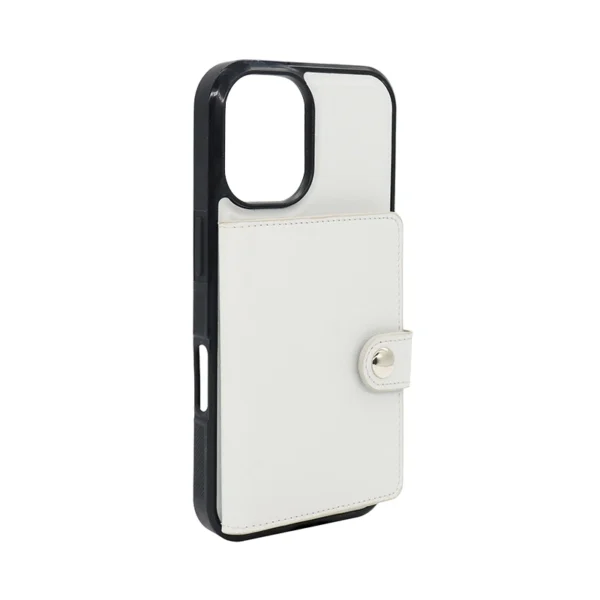 Silicone Vegan Leather Detachable Wallet Case for iPhone 16