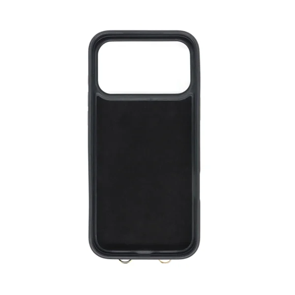 Beige Pebble Pattern Wallet Case for iPhone 17 Pro Max with Lanyard