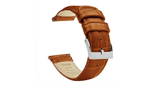 Custom genuine alligator wristband showcasing striking visual recognition and silver hardware, tailored for high-end OEM timepiece product lines.