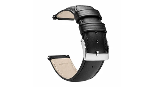 Premium full-grain cowhide replacement watch band, showcasing natural grain and vintage patina. Custom crafted by an expert leather watch strap manufacturer.