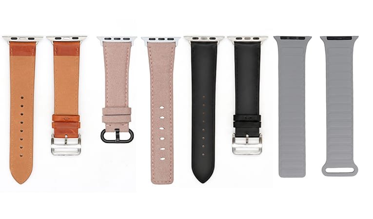 Internal view of various strap lining options, showcasing our capacity for professional-grade material integration including sweat-resistant synthetics and high-durability elastomers.