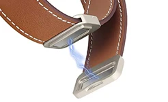 Modern metallic magnetic closure for watch straps, engineered for maximum operational convenience via instant magnetic alignment and locking.