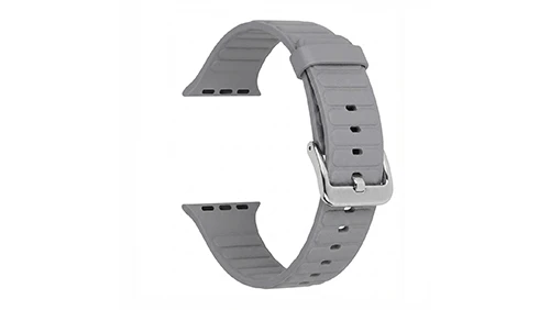 Water-resistant hybrid wristband with a premium leather surface and silicone backing, engineered to prevent sweat buildup during daily wear.
