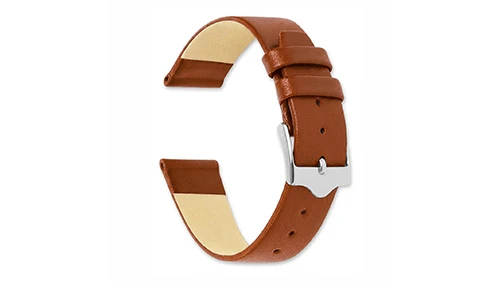 Handcrafted plant-tanned wristband with silver buckle, designed to develop a natural patina over time.