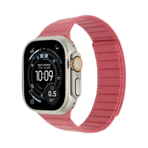 Compatible with Apple Watch Leather Magnetic Strap