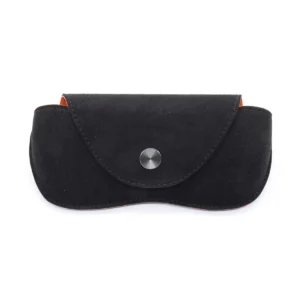 black and orange travel sunglasses case